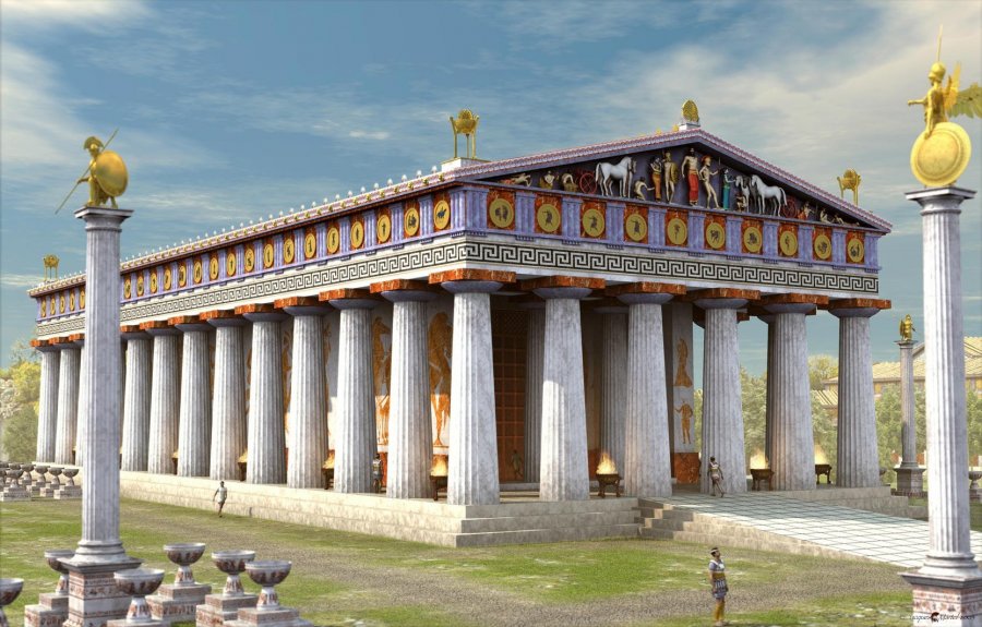 Изначальный вид храма Зевса Олимпийского